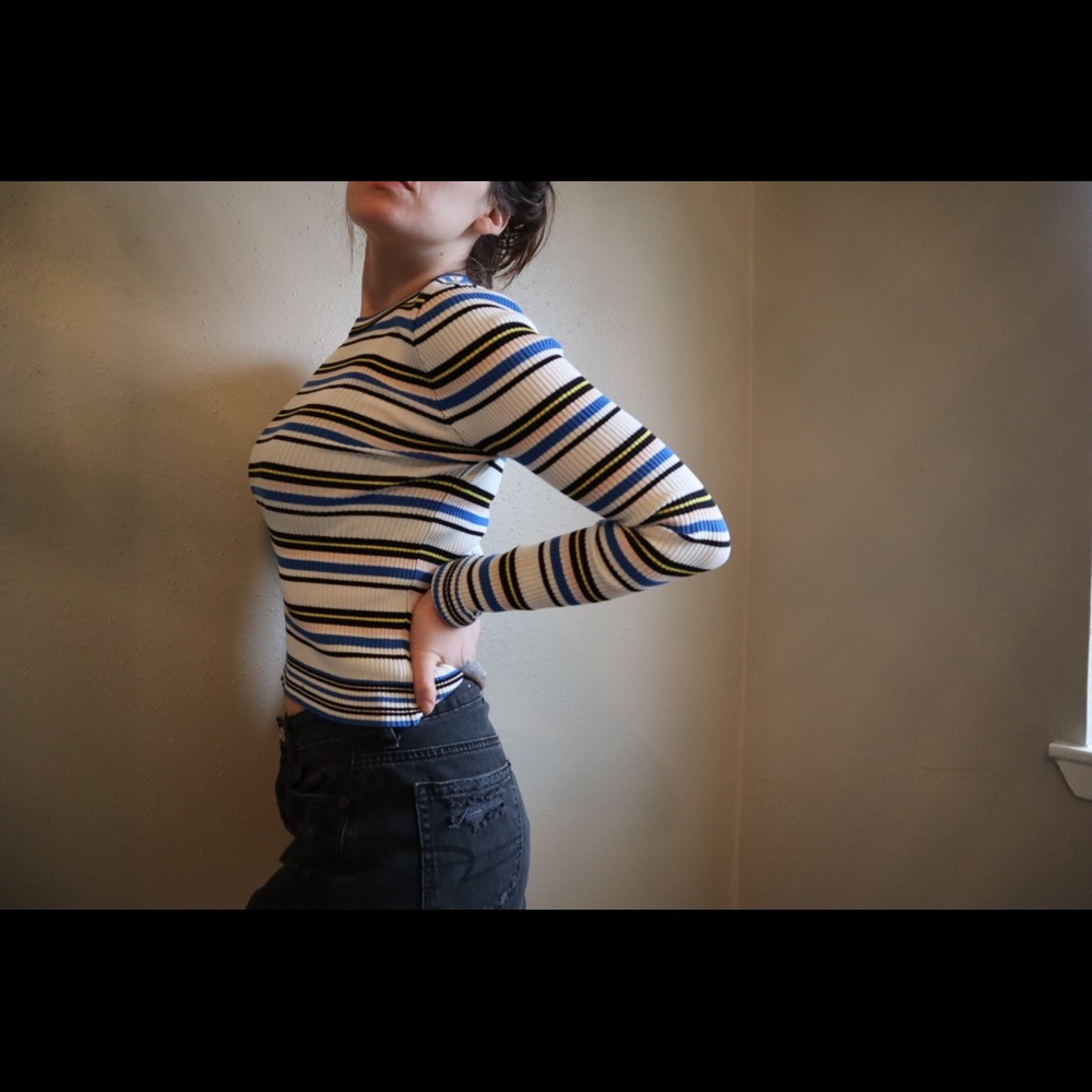 Striped long sleeve shirt retro looking